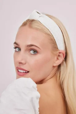 Hair Accessories*My Accessories London Woven Knot Headband in Pink White