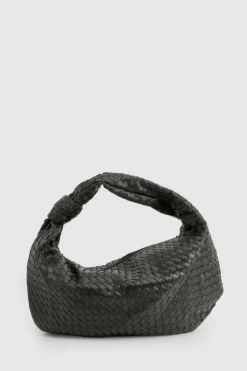 Shoulder Bags|Handbags*boohoo Woven Knot Oversized Shoulder Bag black