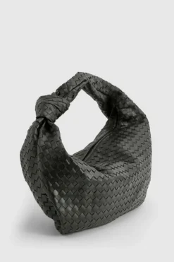 Shoulder Bags|Handbags*boohoo Woven Knot Oversized Shoulder Bag black