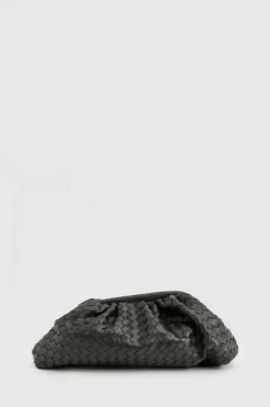 Woven Bags|Handbags*boohoo Woven Oversized Clutch Bag black