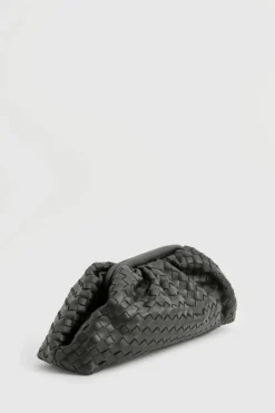 Woven Bags|Handbags*boohoo Woven Oversized Clutch Bag black
