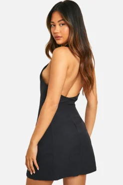 Blazer Dresses*boohoo Woven Sleeveless Blazer Dress black