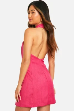 Blazer Dresses*boohoo Woven Sleeveless Blazer Dress hot pink
