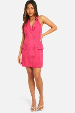 Blazer Dresses*boohoo Woven Sleeveless Blazer Dress hot pink