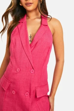 Blazer Dresses*boohoo Woven Sleeveless Blazer Dress hot pink