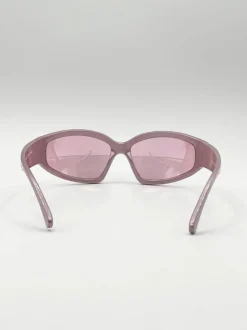 Sunglasses*SVNX Wrap Around Sunglasses in Pearlized Pink
