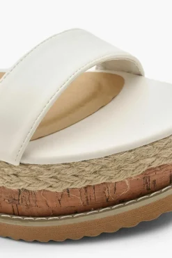 Flats|Sandals*boohoo Wrap Strap Espadrille Flatforms white