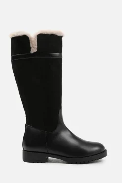 All Boots|Boots*Where's That From Wynter' Knee High Boots With Fur Trim And Lining Black