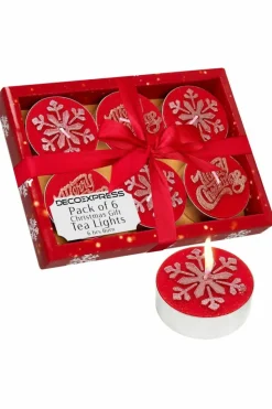 Candles & Diffusers|Candles*Deco Express X'mas Tealight 6 pcs Pack 6 Hours Multi