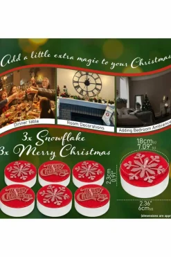 Candles & Diffusers|Candles*Deco Express X'mas Tealight 6 pcs Pack 6 Hours Multi