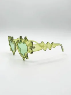 Sunglasses*SVNX Y2K Irregular Novelty Sunglasses in Green