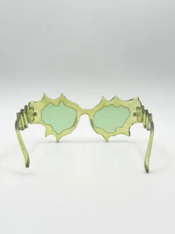 Sunglasses*SVNX Y2K Irregular Novelty Sunglasses in Green