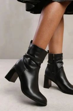 All Boots|Boots*Where's That From Zayla' Slouch Ankle Boot With Side Zip Black