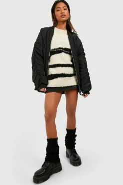 Oversized Jumpers|Jumpers*boohoo Zebra Boucle Oversized Jumper ecru