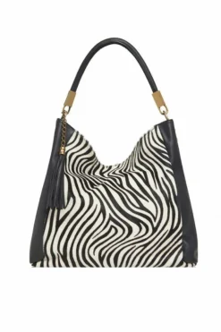 Shoulder Bags*Sostter Zebra Print Calf Hair And Leather Grab Bag | BBRLL Multi