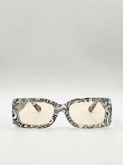Sunglasses*SVNX Zebra Print Square Frame Sunglasses Multi