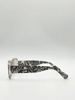 Sunglasses*SVNX Zebra Print Square Frame Sunglasses Multi
