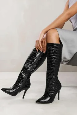 All Boots|Boots*Where's That From Zoya' High Heel Calf Boot Black