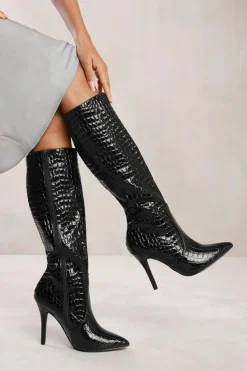 All Boots|Boots*Where's That From Zoya' High Heel Calf Boot Black